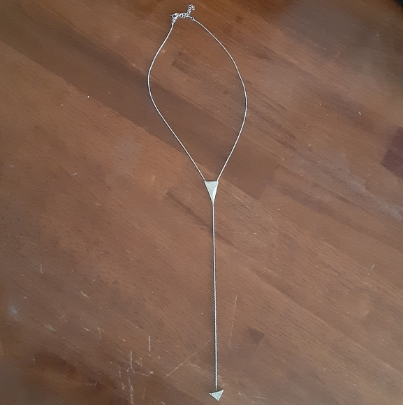 .925 Sterling Silver CZ Arrowhead Necklace